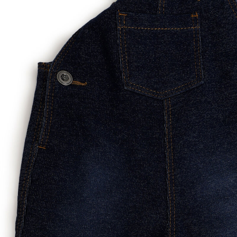 Boys Dark Blue Applique Long Dungaree image number 3